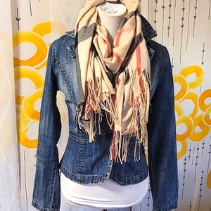 Gadzooks Distressed Jean Blazer Medium